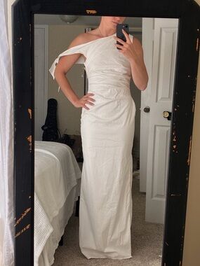 White One-Shoulder Maxi Dress from Showpo